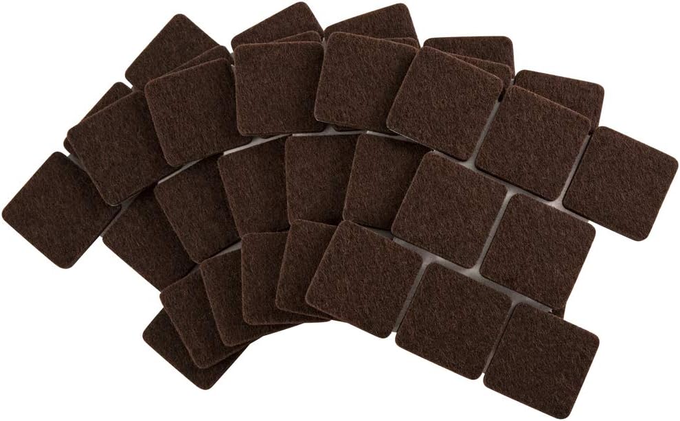 SoftTouch 1.5" Round Reusable Felt Furniture Sliders for Hard Surfaces, Noise-Reducing Adhesive Furniture Moving Pads for Beds, Sofas, Dressers, Set of 24, Beige
