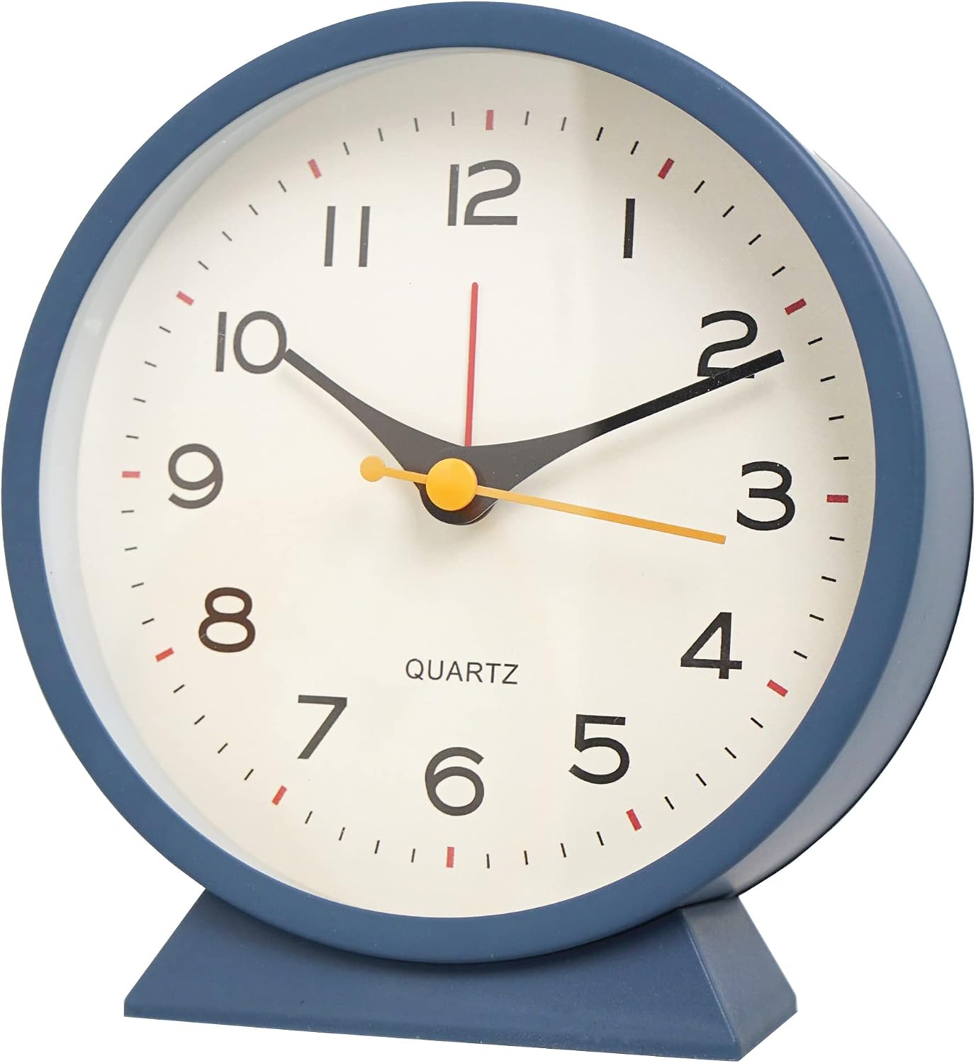 SHISEDECO Small Antique Retro Analog Alarm Clock, 4.5" Desk Clock, Pink | Small Silent Bedside Deskclock with Light Function, Non-Ticking Tableclock Decor for Living Room, Bedroom, Bedside, Shelf