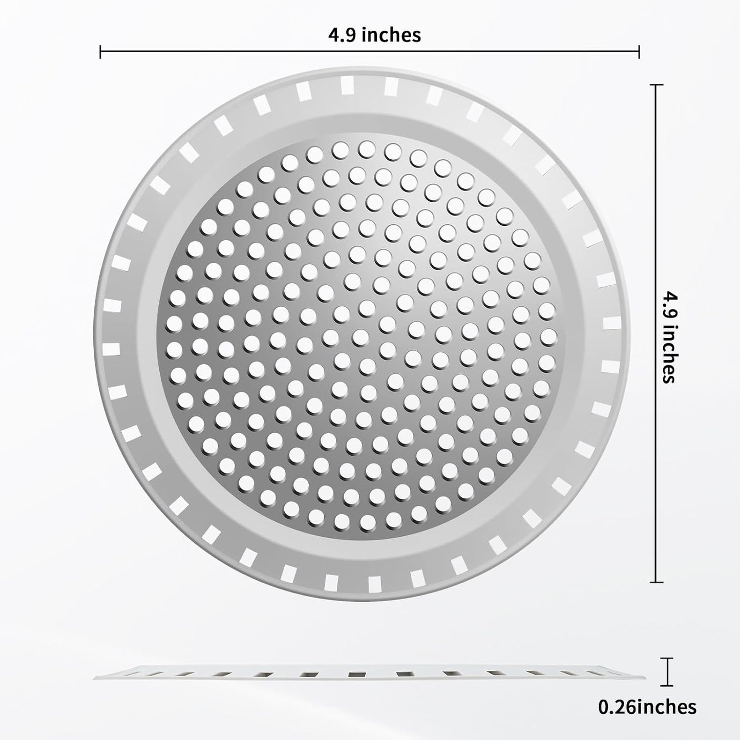 Aojuxix Shower Drain Hair Catcher/Drain Strainer/Shower Drain Cover | Stainless Steel and Silicone Hair Trap for Bathroom Floor Drain (Patented Product)