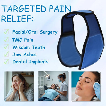 King Mills Plus Size Ice Pack for Wisdom Teeth Removal, 3D Head Wrap | Face Ice Pack After Dental Surgery, Pain Relief for TMJ, Tooth Extraction & Teeth Removal, 2 Ice Packs