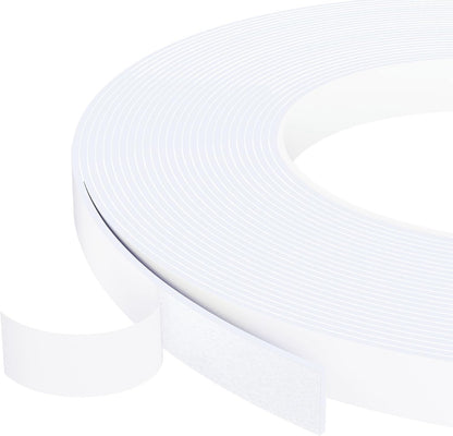 1 in Wide x 1/8 in Thick x 33FT Foam Weather Stripping Door Seal,Window Sealing Tape，Single-Sided Self-Adhesive Insulation Sealing Strip White