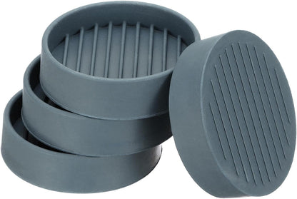 PATIKIL 4 Inch Rubber Furniture Pads, 4 Pack Non-Slip Furniture Coasters Round Anti Skid Caster Cups Furniture Feet Cup Floor Protectors for Bed Couch Stoppers, Brown