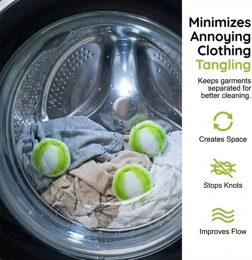 12 PCS Pet Hair Remover for Laundry, Reusable Hair Catcher | Reusable hair catcher helps reduce pet hair on clothes, bedding and blankets for cleaner laundry every wash.