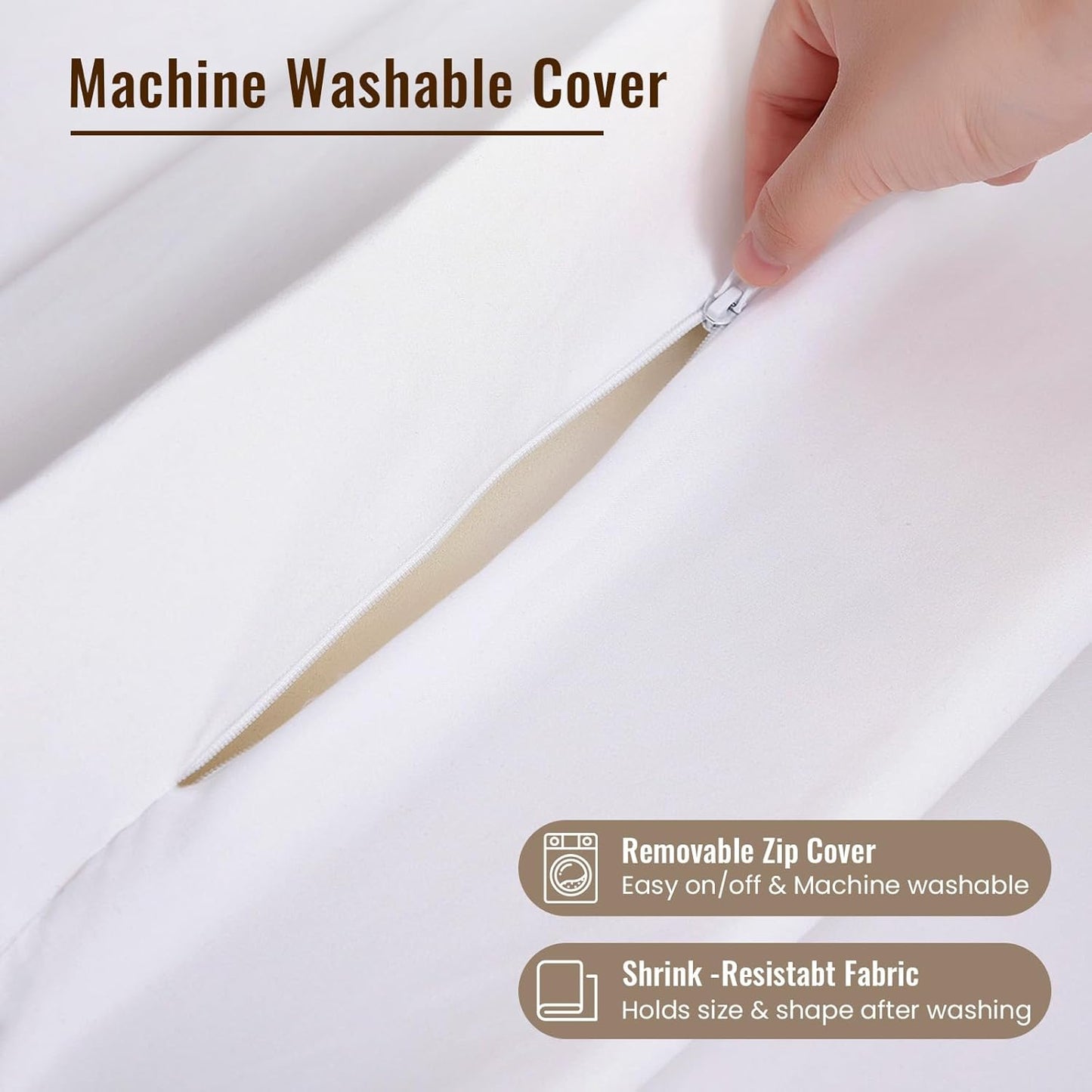 Vekkia 75”×12”Wide & Thin Split King Gap Filler for Adjustable Bed | For 1.5”–3” Gaps, Easy Install, Bed Bridge Twin XL to King, Washable Cover, Fits College Dorm, Guest Room, Hotel, Daybed