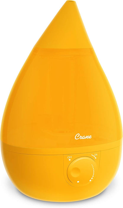 Crane Ultrasonic Cool Mist Humidifier for Bedroom, Baby Nursery, Kids Room, Plants, or Office, Large 1 Gallon Tank, Filter Optional, Blue and White