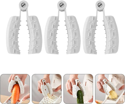 FOMIYES 3pcs Finger Protective Shields for Vegetable Cutting, Grater Finger Guard Safety Protectors, Hand Guards for Kitchen Chopping and Slicing Tasks
