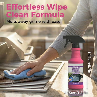 Fast Acting Heavy Duty Grill Degreaser Spray for BBQ Cleaner & Grates Oven | Multi Surface No Scrub Grease Remover, 120ml for Racks Baking Sheets Stovetops Pans, Suitable for Outdoor Grill & Kitchen Use