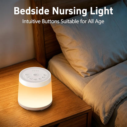 Rechargeable Nursery Night Light Sound White Noise Machine for Baby Kids Adults with Hushing Sounds 30 Sleeping Sounds 12 Colors Night Light 4 Timers Memory Function for Home Breastfeeding Camping
