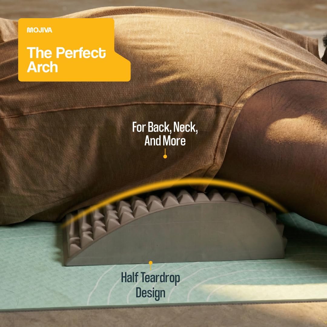 Foam Back Stretcher for Gentle Daily Stretching | Lumbar Support Pillow, Lower Back Relief, Posture Correction, Spine Support, Lightweight