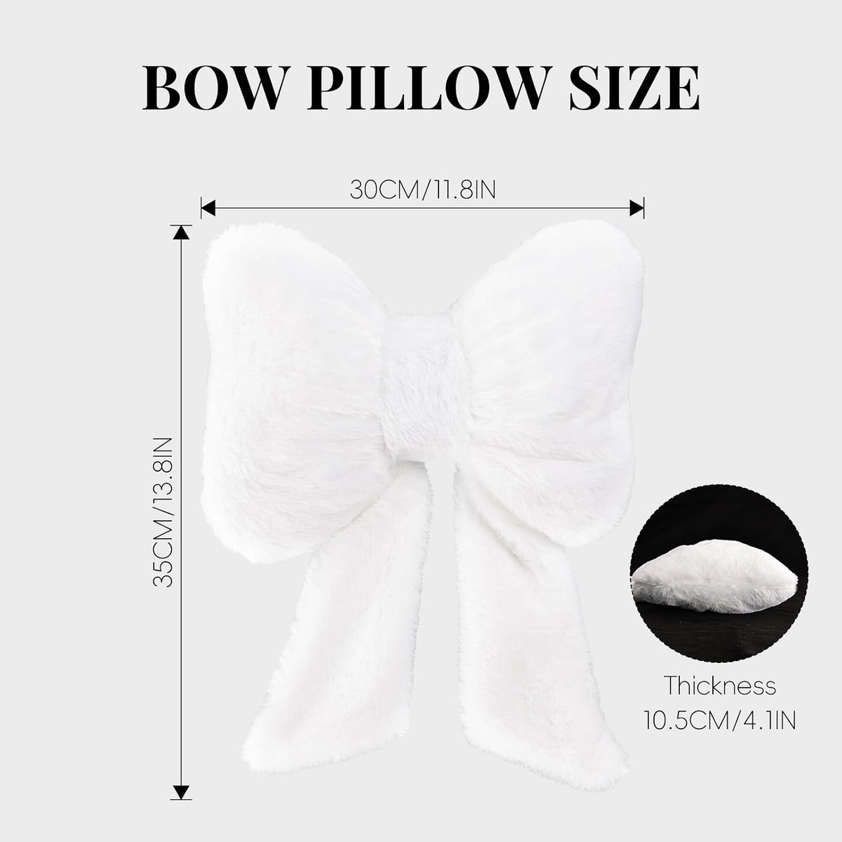2 Pack Bow Car Headrest Pillows Plush Car Neck Pillows for Travel Driving Office Chair Head Support Cushions, Also Cute Car Decor Accessories (Black)