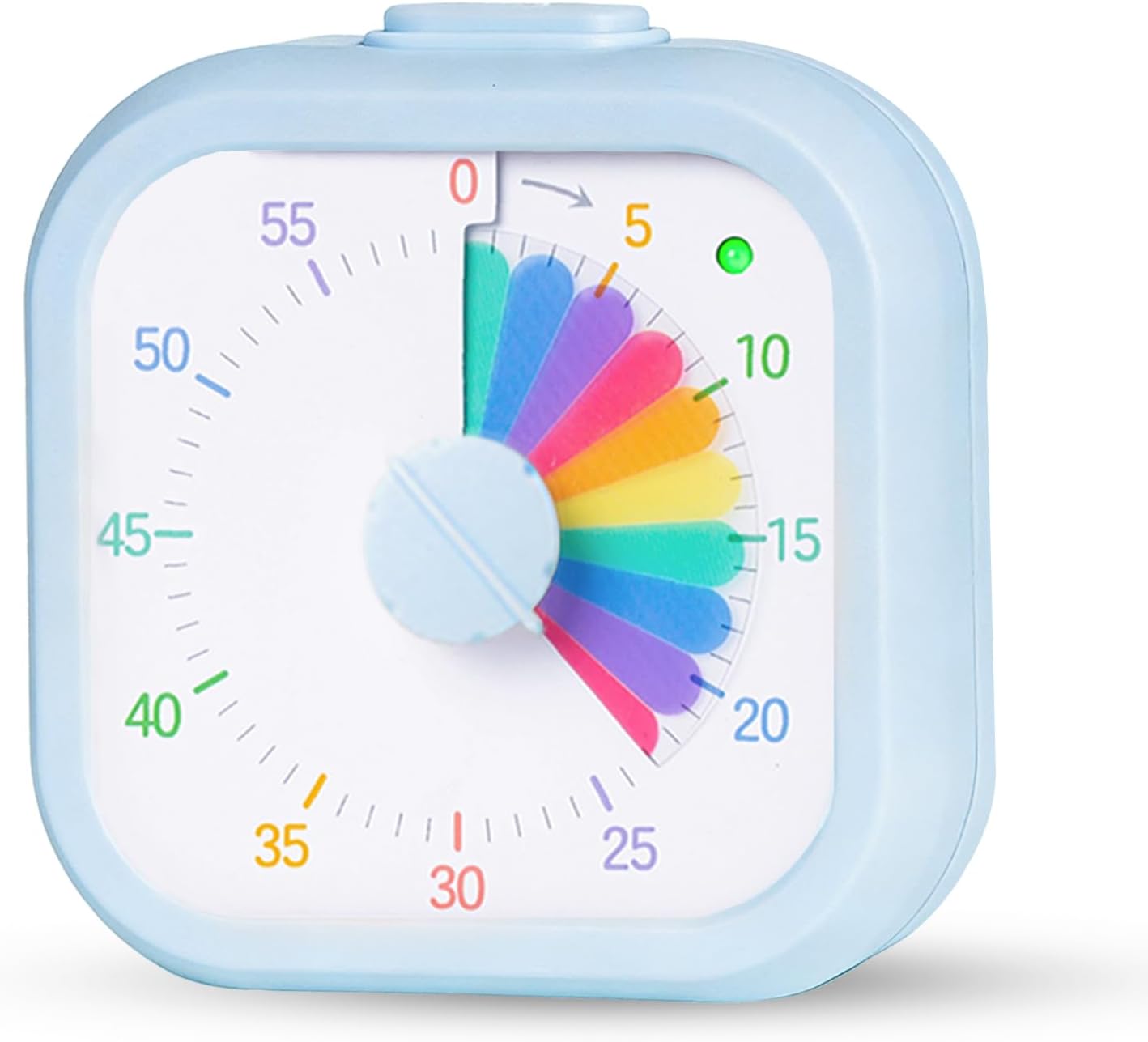 Visual Timer for Kids 60 Minute Countdown Timer Rainbow Disk Desk Timer Clock for Classroom Study Office Kitchen with Silent Operation (Purple)