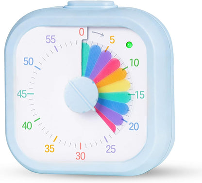 Visual Timer for Kids 60 Minute Countdown Timer Rainbow Disk Desk Timer Clock for Classroom Study Office Kitchen with Silent Operation (Purple)
