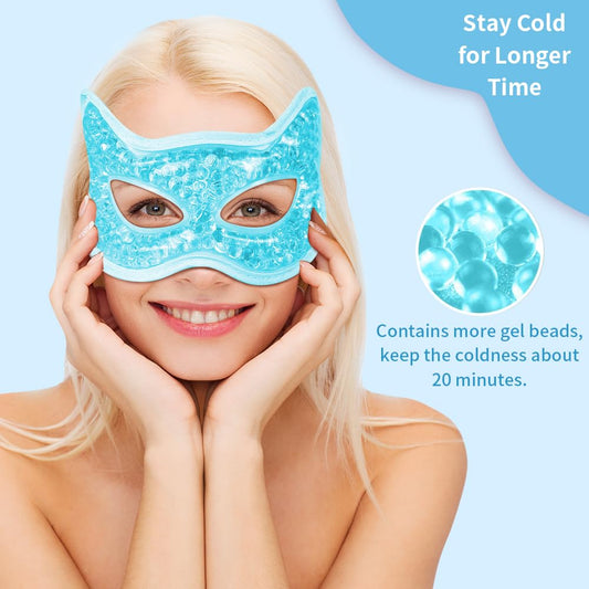 2PCS Cooling Eye Mask Gel Eye Mask, Reusable Hot Cold Therapy