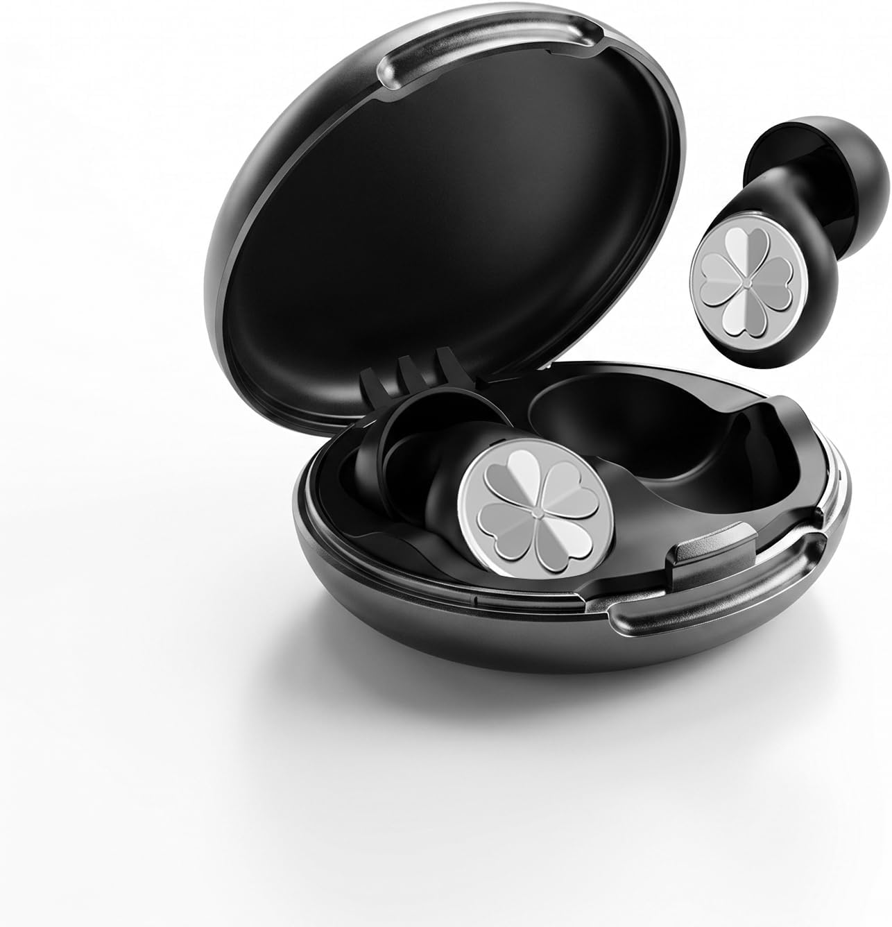 HEKKE 45dB Ear Plugs for Sleeping, Soft Silicone for Side Sleepers, 4 Sizes | Reusable soft silicone with XS/S/M/L sizes for side sleepers, concerts, flights and hotels; carrying case included.