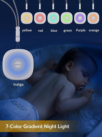 Dearan White Noise Sound Machine for Baby with 7Color Night Light, Portable Mini Sleep Sound Machine, Calm,Relax -Smooth Sound White Noise Machine Timer and Memory Gift Home,Travel