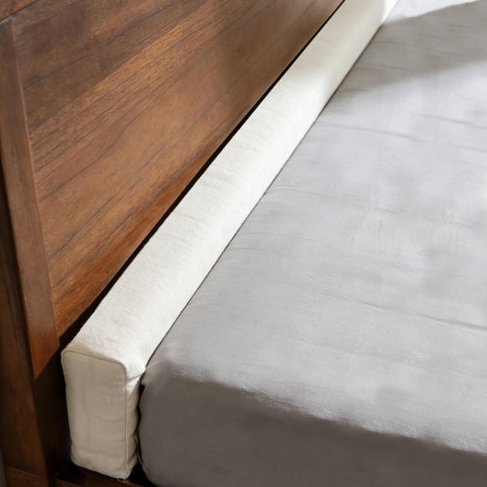 79x2x12 Inch Headboard Gap Filler with Foam Space Filler Between Bed and Wall Bolster Pillow Bed Gap Filler, Beige