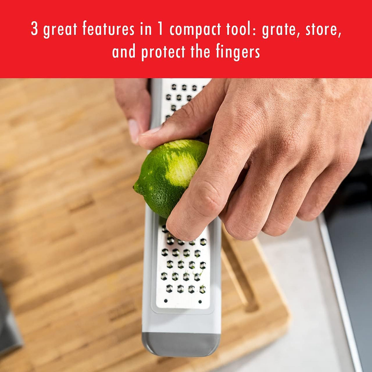 ZWILLING Z-Cut Multifunctional Grater, Mandoline, Faster Grating Technology, Zester, Rasp Grater, Slicer, Finger Guard, Grey