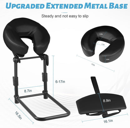 Massage Headrest for Bed, Head Holder & Face Cradle with Face Down Pillow