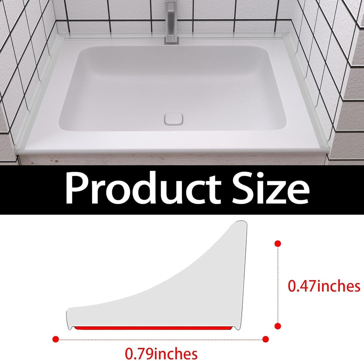 Raycity Silicone Shower Threshold Water Dam Barrier, 39 Inch, Clear | Self-Adhesive Glass Shower Door Bootom Seal Strip, Shower Water Guard Blocker for Walk in Bathroom, Kitchen