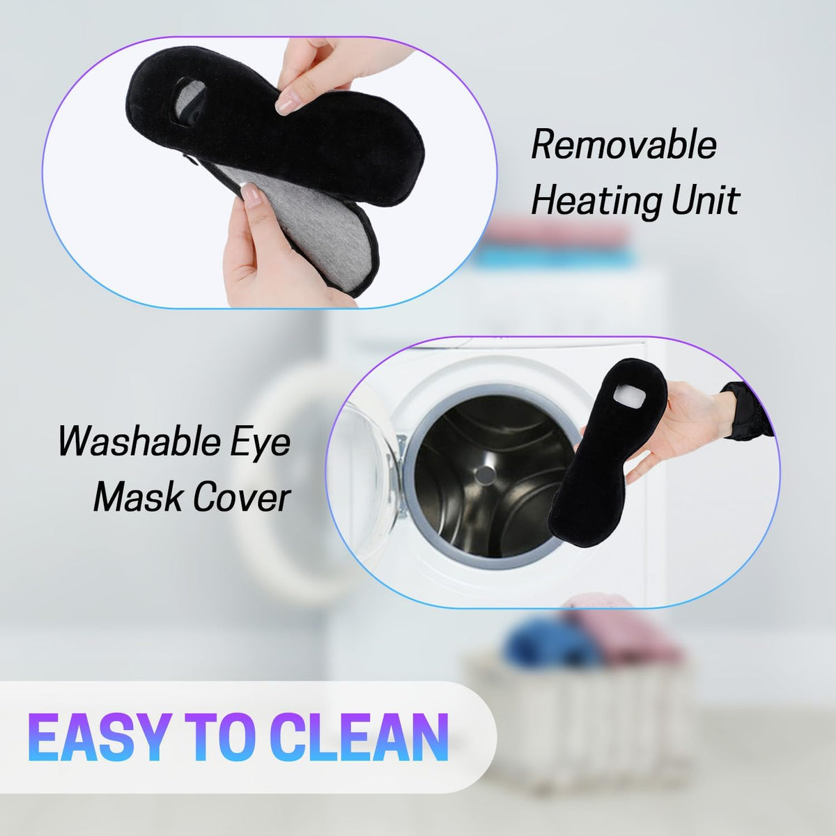 Aurya Heated Eye Mask for Dry Eyes, Cordless Warm Eye Mask, Relief Eye Irritated & Strained, Heated Mask for Blepharitis, Styes, Eye Relief, 8.85×3.35 in