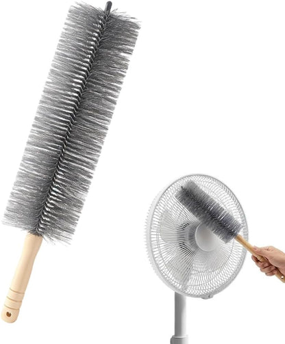 Fan Cleaning Brush, 2026 New Bendable Microfiber Head Dusting Brushes, Reusable Fan Cleaner Brush Dust Remover for Electric Fans, Air Conditioning, Car Vents and Blind，Blue：43cm