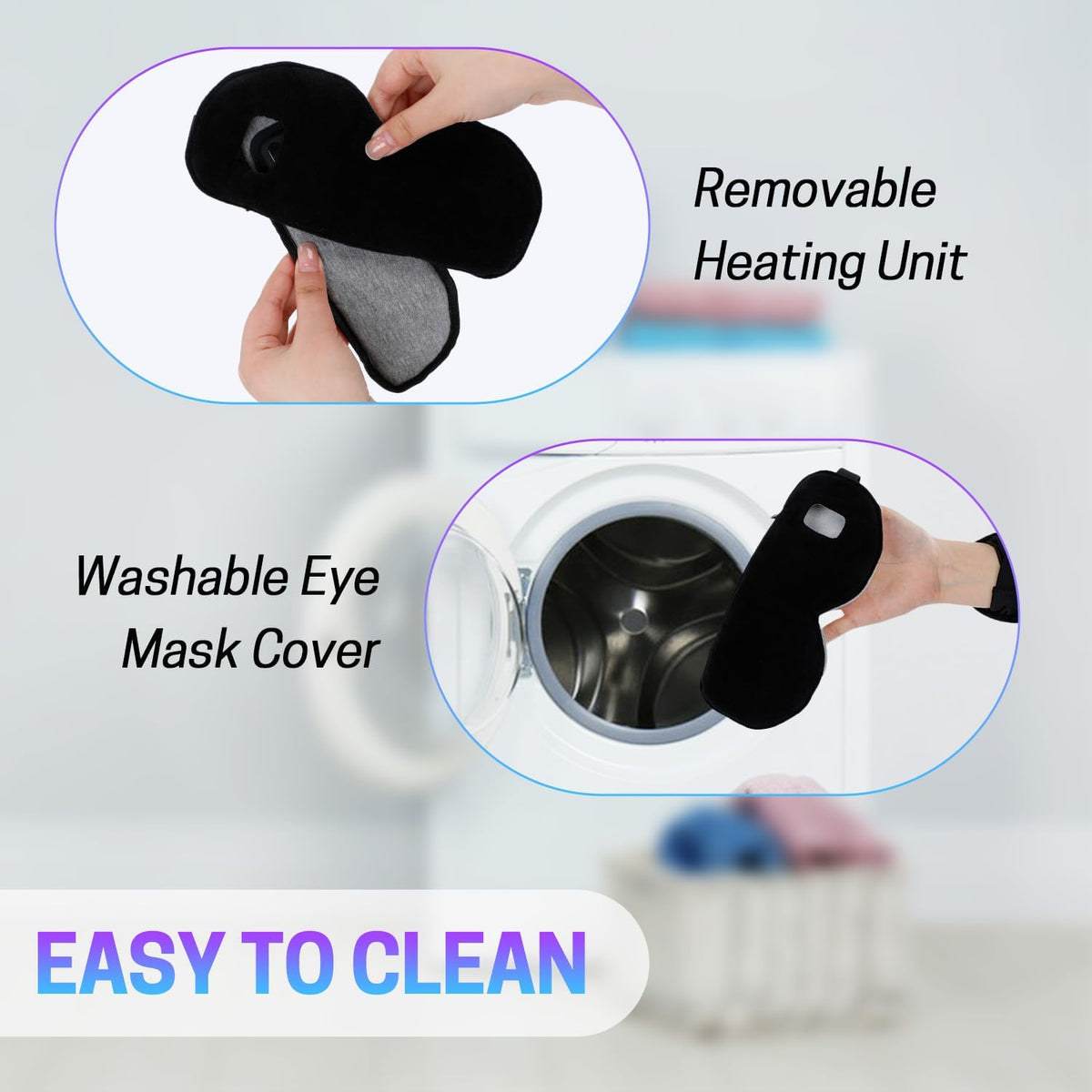 Aurya Heated Eye Mask for Dry Eyes, Cordless Warm Eye Mask with 3 Heat Levels & 4 Timer Settings for Blepharitis, Styes, Eye Relief, Rechargeable Wireless Heated Sleep Mask for Men Women, 9.25×4.13 IN