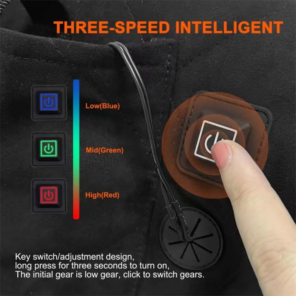 Heated Seat Cushion Foldable Memory Foam Heated Seat Pad with 3 Level Heating for Camping Fishing Office Chair Stadium Seats (Power Supply Not Included) (Artificial Suede)(L-Shape)