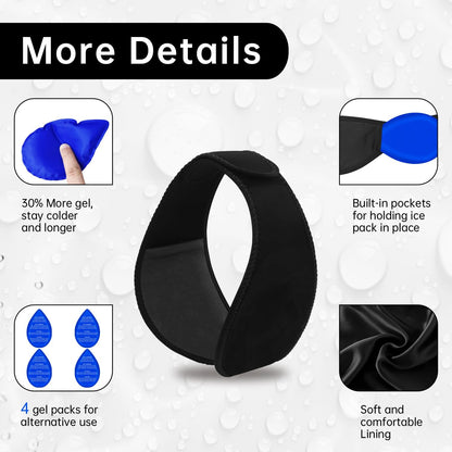 Wisdom Teeth Ice Pack Head Wrap Jaw Face Ice Pack with 4 Gel Packs