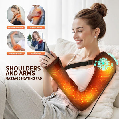 Shoulder Arm Hand Heating Pad for Pain Relief, Ultra Long Heated Wrist Wrap Heated Elbow Brace Hand Warmer for Tendonitis, Arthritis, Sports Injury Recovery, 3 Temperature Settings & Timer