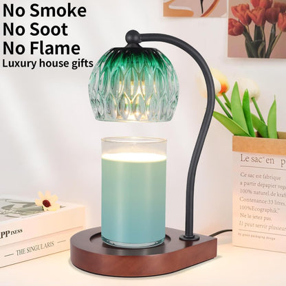 Dimmable Candle Warmer Lamp with Timer Adjustable Height for Scented Jar Candles Electric Candle Wax Melt Warmer for Home Decor Christmas Birthday Gifts for Women Mom(Hummingbird)