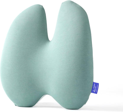 C CUSHION LAB Extra Dense Lumbar Pillow - Patented Ergonomic Multi-Region Firm Back Support for Lower Back Pain Relief - Lumbar Support Cushion with Strap for Office Chair, Car, Sofa, Plane - Grey