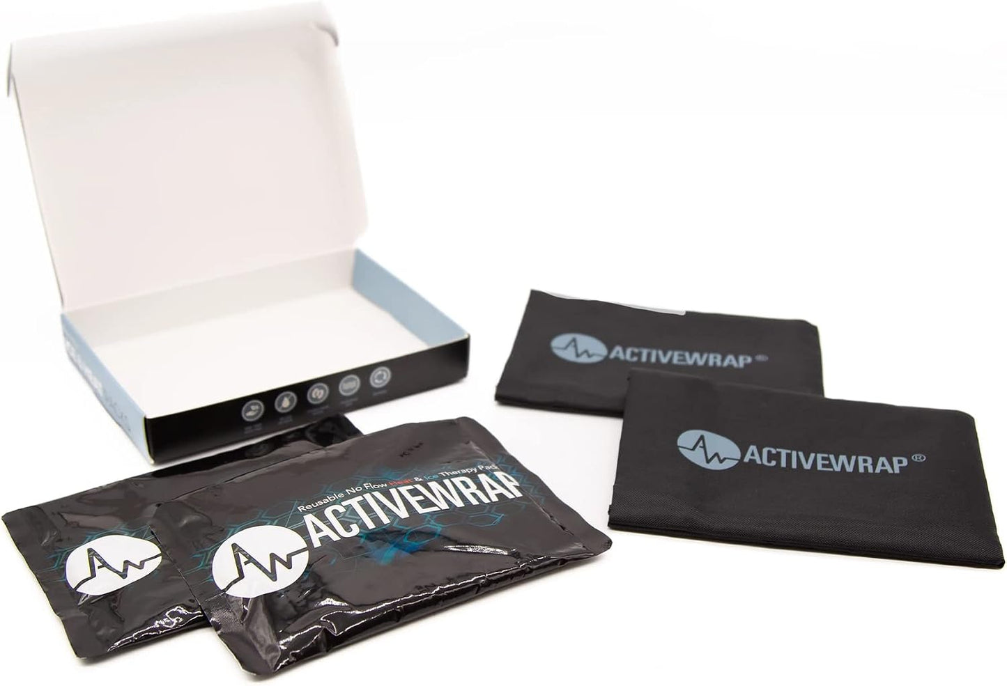 ActiveWrap Ultra Flex Ice & Heat Pack, Large (7" x 10") – Gel Ice Packs Reusable for Knee & Shoulder, Hot & Cold Therapy, Flexible No-Flow Gel, Includes Nylon Protective Pouch (2 Count)