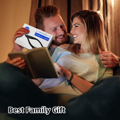 LED Neck Reading Light for Books: 3 Color Adjustable Bendable Arms Black