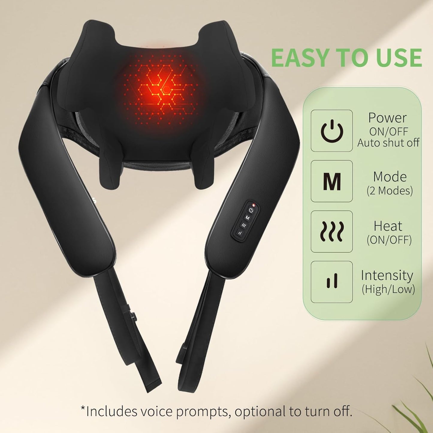 Shiatsu Back and Neck Massager, Cordless Shoulder Massager with Heat, Electric Deep Tissue 3D Kneading Massage Pillow for Shoulder, Leg, Body Muscle Pain Relief, Gifts for Men Women