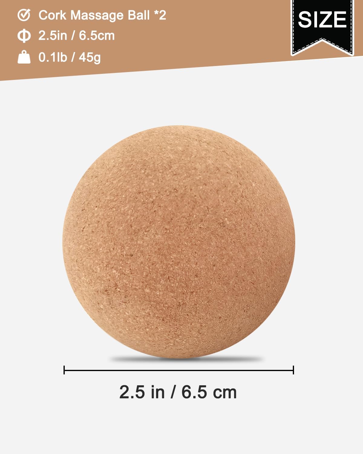 KITWILD Cork Peanut Massage Ball | Peanut Double Lacrosse Massage Ball, Deep Tissue Muscle Massage, Myofascial Release, Muscle Knots, Yoga Therapy
