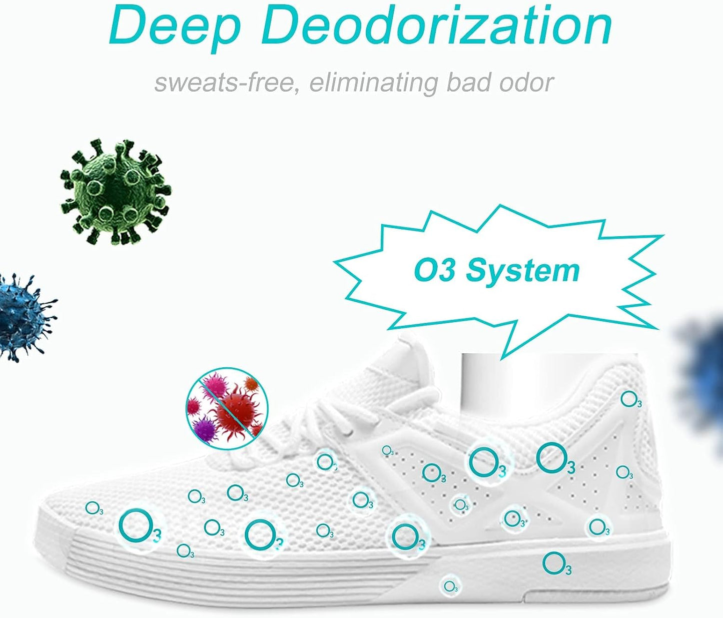 Shoe Dryer and Ozone Deodorizer with Timer Boots Dryer Portable | Shoes Socks Boots Warmer, No Noise | Strong Wire | US Plug