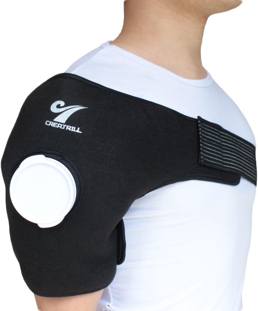 Reusable Hot Cold Therapy Ice Bag Pack (9") Neoprene Core Wrap with Elastic Strap, Portable Moist Heating Brace First aid Ice Compression Sleeves Pain Relief Pad