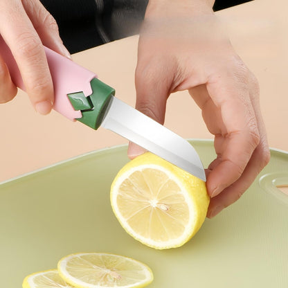 2-in-1 Stainless Steel Fruit and Vegetable Peeler for Kitchen, Dual Blade Swivel Peeler with Protective Cover, Peeler for Outdoor Camping and Home Cooking, 6.89"x1.18"x0.79" (Pinkish white)