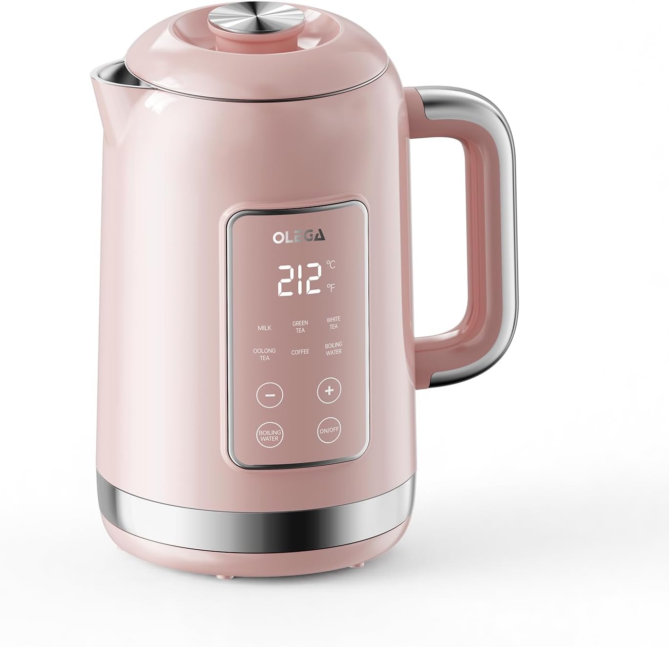 Electric Kettle Temperature Control: OLEGA 1.5L Smart Kettle 1200W | Stainless Steel Hot Water Boiler, 6 Temp Presets, Fast Boiling Electric Tea & Coffee Kettle