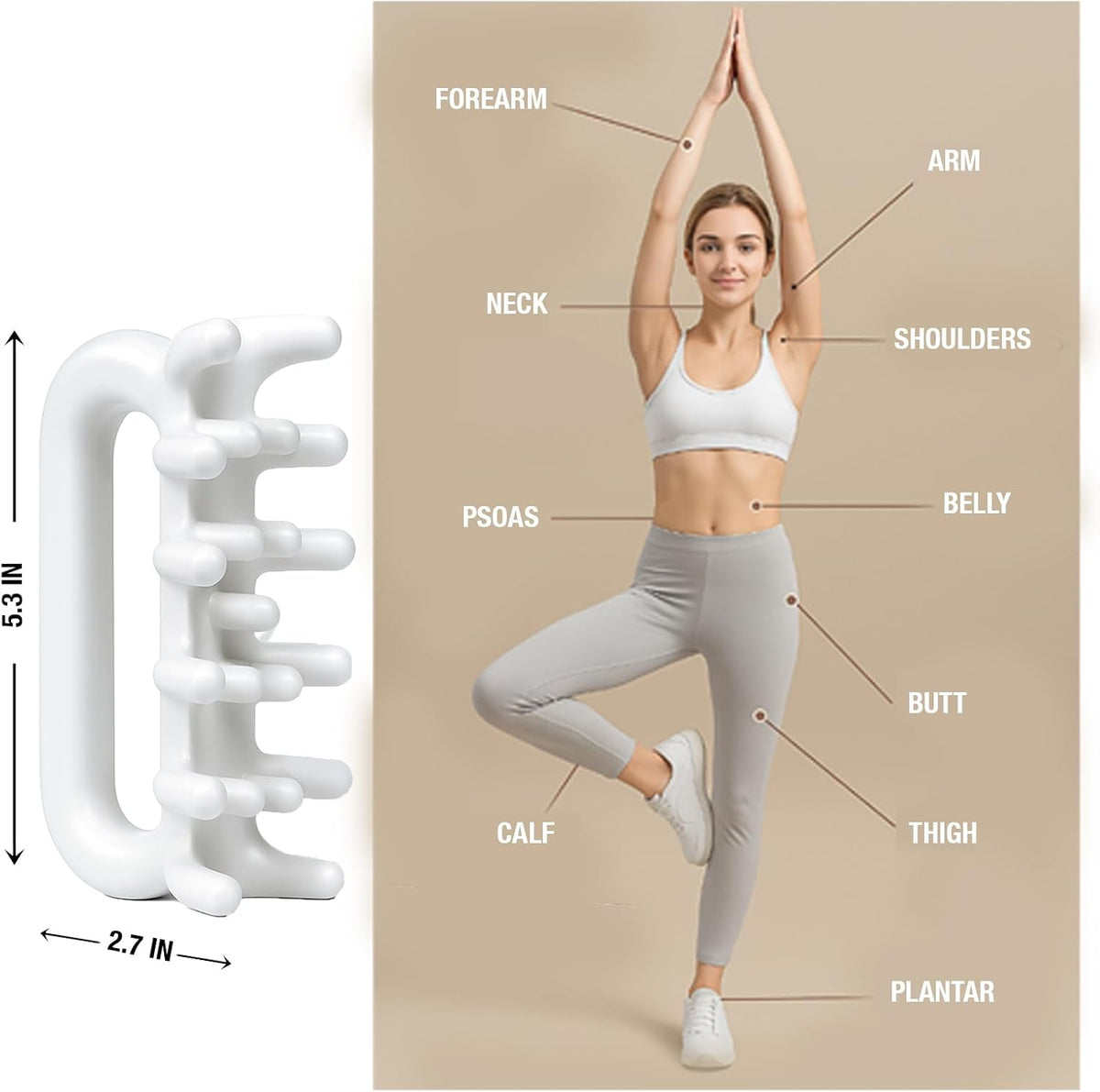 Fascia Massage Tool Trigger Point Massage Tools Anti Blaster for Cellulite Massager Tool Reaching Deep Myofascial Tissue Throughout The Body Release Muscle Knot Reduction (Pink)
