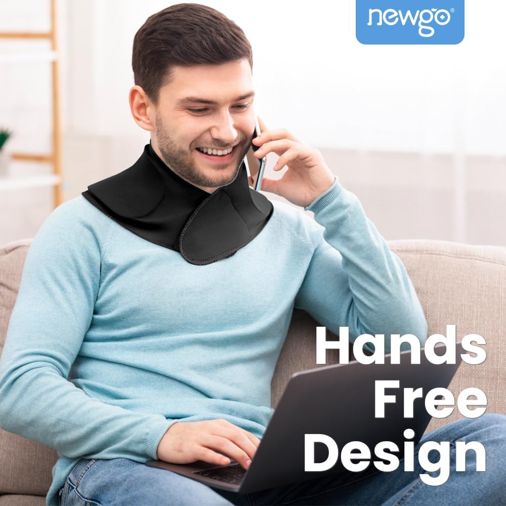 NEWGO Neck Ice Pack Wrap Gel, Ice Packs for Neck Reusable, Hot and Cold Compress, Relief of Pain, Swelling, Office Pressure and Surgery Recovery