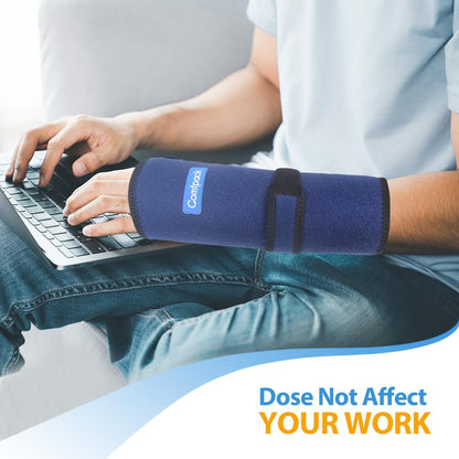 Wrist Ice Pack Wrap for Carpal Tunnel Relief with 2 Gel Ice Packs | Reusable Wrist Brace Compression Sleeve for Injuries, Tendinitis, Swelling, Surgery Recovery, Detachable Gel Inserts, Gifts