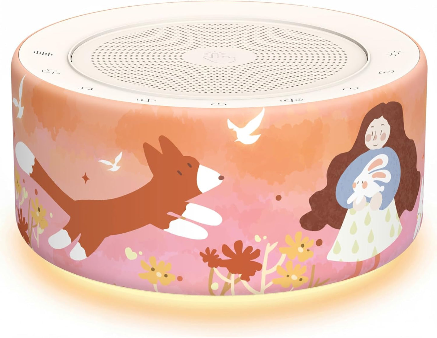 Kipcush White Noise Machine for Baby & Adults, 30 Soothing Sounds, Sleep Sound Machine with 8 Color Night Light, Memory Function, White Noise for Sleeping, Nursery, Office, Travel & Relaxation