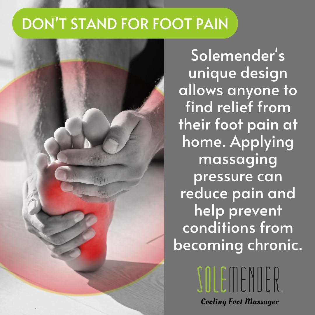 Wooden Foot Roller - Soothe & Massage Sore Feet (Jade Stone) | Boosts Circulation & Relaxes Tired Muscles, Deep-Tissue Massage At Home, Under the Desk Foot Pain Relief