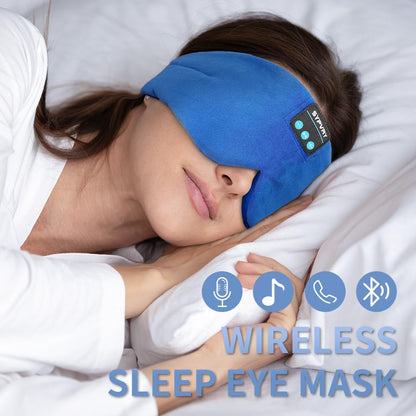Sleep Mask Bluetooth 5.4 Headphones Soft Wireless Headband Eye Mask Blackout with Microphone (Emerald)
