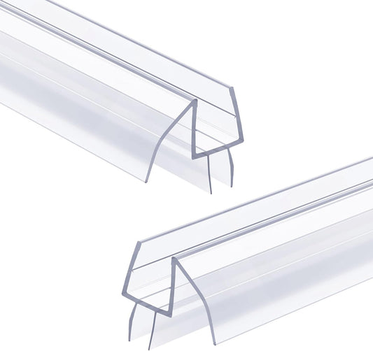 2 Pack Glass Door Silicone Seal Strip 39 Inch Shower Door Bottom Seal Sweep-Suitable for 1/2 Inch Glass-Stop Shower Leaks Frameless Shower Door Seal Strip