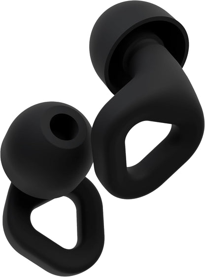 Zenz Unwind Ear Plugs for Sleeping Noise Reduction - Comfy Reusable Soft Silicone Earplugs for Focus, Study, Work - 8 Pair Eartips in XS/S/M/L - 27dB Hearing Protection with Storage Case - Onyx Black