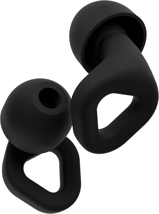 Zenz Unwind Ear Plugs for Sleeping Noise Reduction - Comfy Reusable Soft Silicone Earplugs for Focus, Study, Work - 8 Pair Eartips in XS/S/M/L - 27dB Hearing Protection with Storage Case - Onyx Black