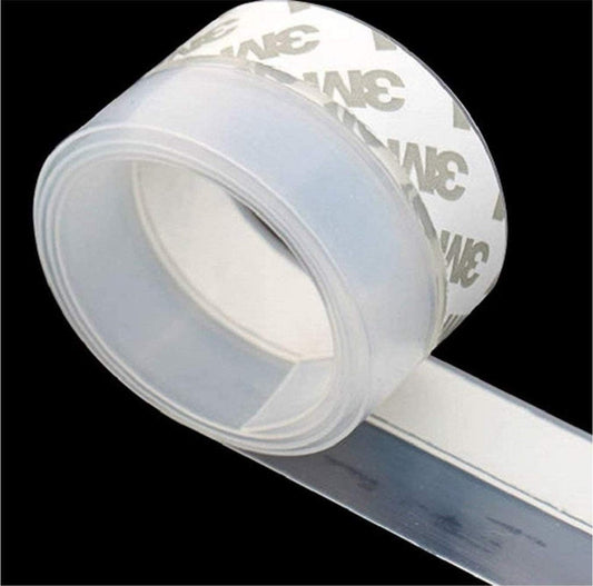 Door Strip Bottom, House and Glass Shower Door Seal Strip for Side of Door(Transparent), 1" x 16.4'