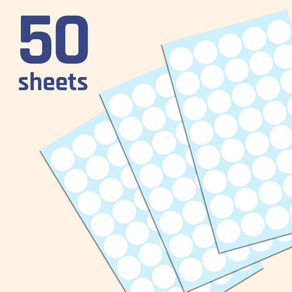 2000 Pack, 3/4" Round Colored Dot Stickers Labels - 10 Colors